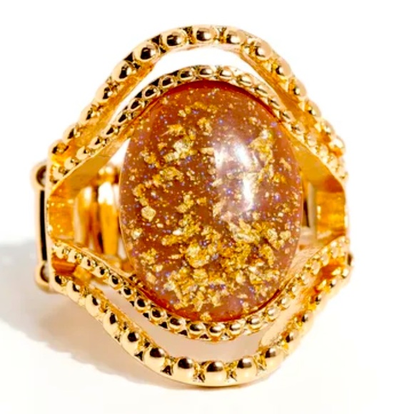 Paparazzi Jewelry - 🟠🟤🟠 “NOBLE NEBULA” BROWN OPALESCENT GEMSTONE RING ~ PAPARAZZI❗️🟠🟤🟠